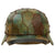 Original German WWII M40 Refurbished Chicken Wire Normandy Camouflage SS Helmet - Stamped EF66 Original Items