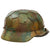 Original German WWII M40 Refurbished Chicken Wire Normandy Camouflage SS Helmet - Stamped EF66 Original Items