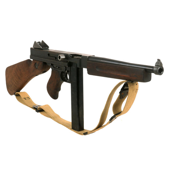Original U.S. WWII Thompson M1 Display Submachine Gun by Auto Ordnance Serial NO. 190167 - Original WWII Parts Original Items