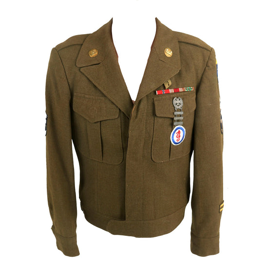 Original U.S. WWII Army Amphibious Forces Engineer Special Brigade Ike Jacket - Bronze Star Recipient Original Items