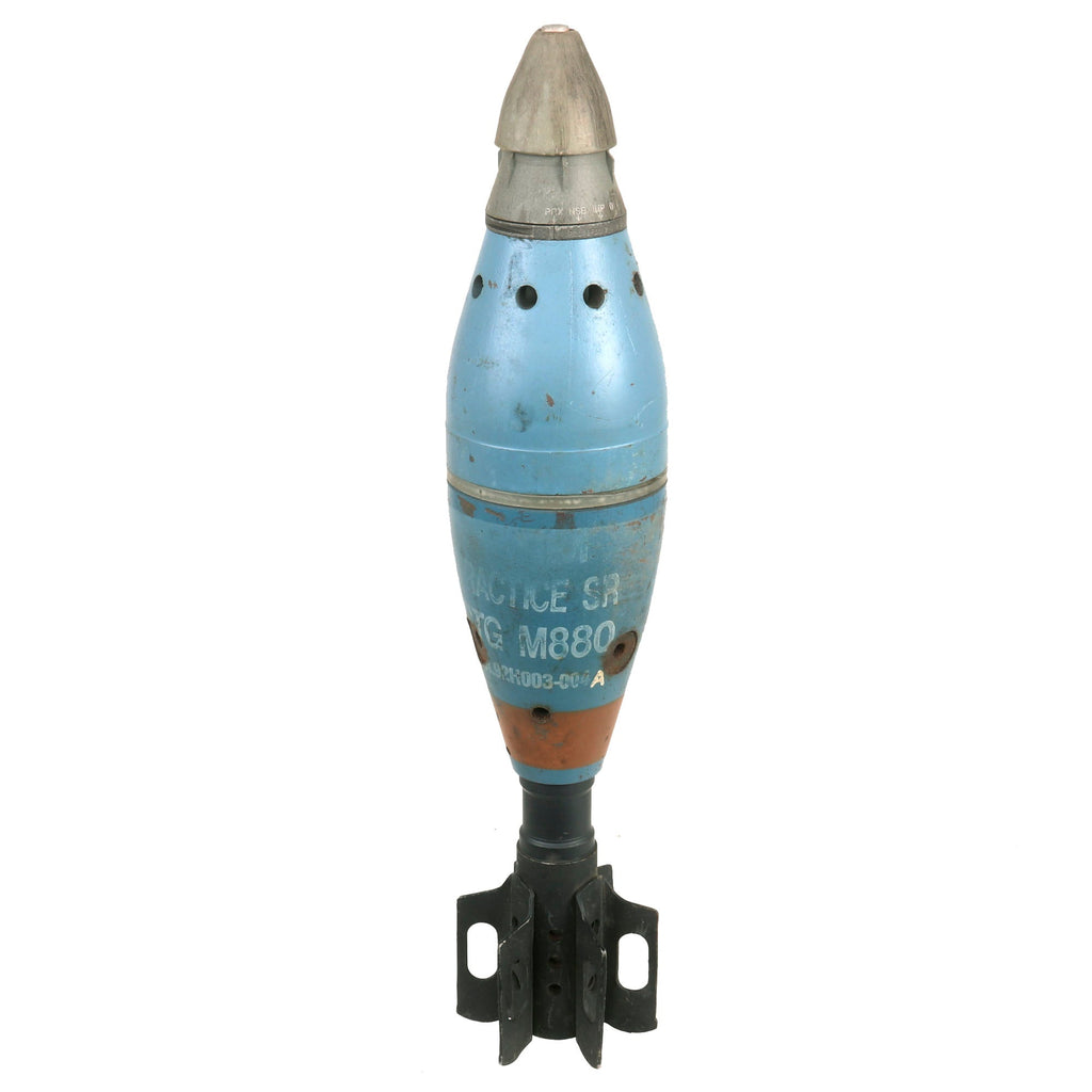 Original U.S. Gulf War Inert 81mm Target Practice M880 Short Range Training Round With Fuse - For Use With M252 Mortar System Original Items