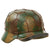 Original German WWII M40 Refurbished Chicken Wire Half Basket Normandy Camouflage SS Helmet - Stamped EF66 Original Items