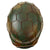 Original German WWII M40 Refurbished Chicken Wire Half Basket Normandy Camouflage SS Helmet - Stamped EF66 Original Items