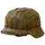 Original German WWII M40 Refurbished SS Battle of Kharkov Chicken Wire Half Basket Camouflage Helmet - Stamped EF68 Original Items