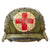 Original German WWII M40 Refurbished SS Normandy Chicken Wire Medic Sanität Helmet - Stamped Q66 Original Items