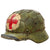 Original German WWII M40 Refurbished SS Normandy Chicken Wire Medic Sanität Helmet - Stamped Q66 Original Items