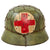 Original German WWII M40 Refurbished SS Normandy Chicken Wire Medic Sanität Helmet - Stamped Q66 Original Items