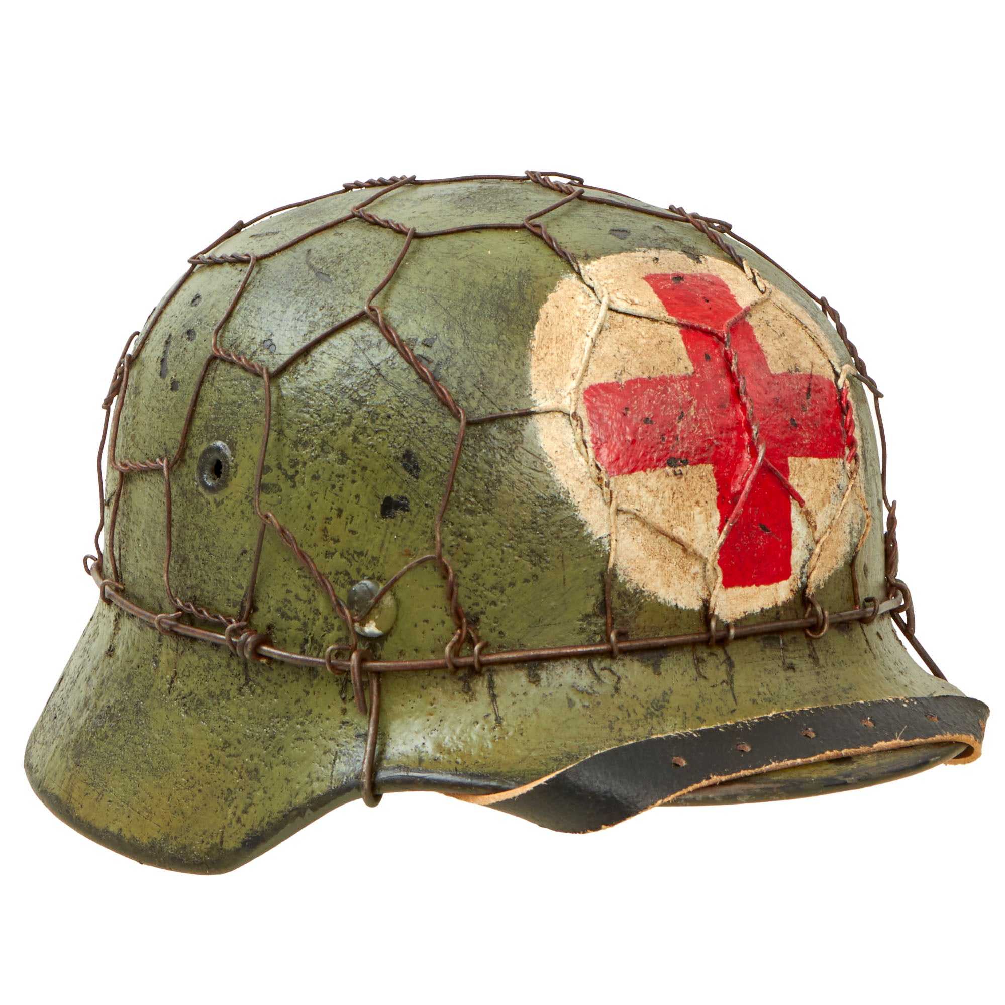 Original German WWII M40 Refurbished SS Normandy Chicken Wire