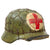 Original German WWII M40 Refurbished SS Normandy Chicken Wire Medic Sanität Helmet - Stamped Q66 Original Items