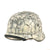 Original German WWII Refurbished M40 SS Battle of Leningrad Textured Winter Camouflage Chicken Wire Helmet - Stamped EF66 Original Items
