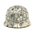 Original German WWII Refurbished M40 SS Battle of Leningrad Textured Winter Camouflage Chicken Wire Helmet - Stamped EF66 Original Items