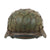 Original German WWII M40 Refurbished 16th SS Division at Anzio Italian Front Camouflage Chicken Wire Helmet - Stamped EF66 Original Items