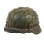 Original German WWII M40 Refurbished 16th SS Division at Anzio Italian Front Camouflage Chicken Wire Helmet - Stamped EF66 Original Items