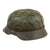 Original German WWII M40 Refurbished 16th SS Division at Anzio Italian Front Camouflage Chicken Wire Helmet - Stamped EF66 Original Items