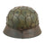 Original German WWII M40 Refurbished 16th SS Division at Anzio Italian Front Camouflage Chicken Wire Helmet - Stamped EF66 Original Items