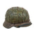 Original German WWII M40 Refurbished 16th SS Division at Anzio Italian Front Camouflage Chicken Wire Helmet - Stamped EF66 Original Items