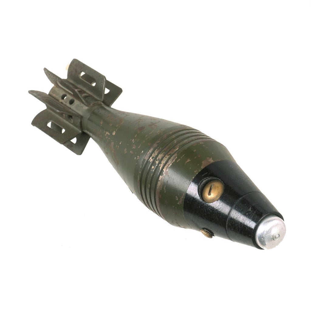 Original U.S. WWII Era M49A2 60mm Deactivated Mortar Round with Fuse w ...