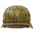 Original German WWII M40 Refurbished SS Battle of Kharkov Chicken Wire Half Basket Camouflage Helmet - Stamped EF66 Original Items