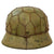 Original German WWII M40 Refurbished SS Battle of Kharkov Chicken Wire Half Basket Camouflage Helmet - Stamped EF66 Original Items