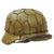 Original German WWII M40 Refurbished SS Battle of Kharkov Chicken Wire Half Basket Camouflage Helmet - Stamped EF66 Original Items