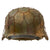 Original German WWII M40 Refurbished Chicken Wire Normandy Camouflage SS Helmet - Stamped EF66 Original Items