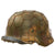 Original German WWII M40 Refurbished Chicken Wire Normandy Camouflage SS Helmet - Stamped EF66 Original Items