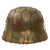 Original German WWII M40 Refurbished Chicken Wire Normandy Camouflage SS Helmet - Stamped EF66 Original Items