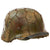 Original German WWII M40 Refurbished Chicken Wire Normandy Camouflage SS Helmet - Stamped EF66 Original Items