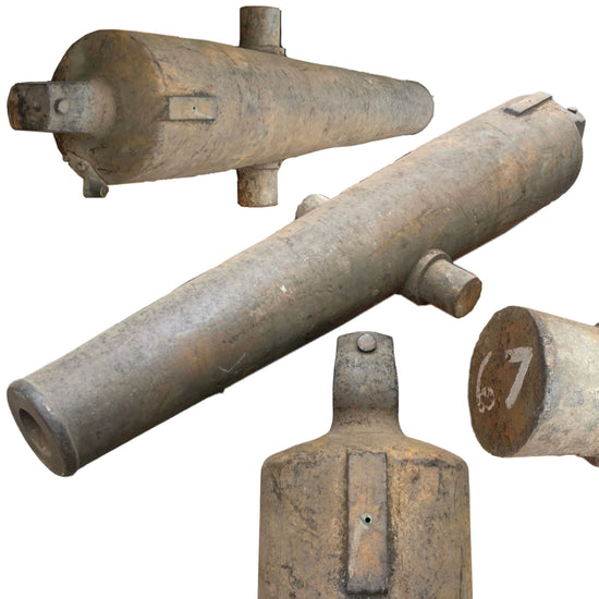 Original 19th Century Muzzle Loading 6-Pounder Iron Cannon Original Items