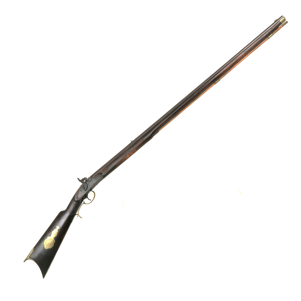 Original U.S. Pennsylvania Percussion Long Rifle Signed HENRY with Tiger Maple Stock and Lock by P.S. Justice - circa 1860 Original Items