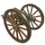 Original British Early 19th Century Bronze 1-Pounder Falconet Cannon with War Department Marked Iron Carriage and Wood Spoked Wheels Original Items