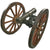 Original British Early 19th Century Bronze 1-Pounder Falconet Cannon with War Department Marked Iron Carriage and Wood Spoked Wheels Original Items