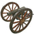 Original British Early 19th Century Bronze 1-Pounder Falconet Cannon with War Department Marked Iron Carriage and Wood Spoked Wheels Original Items