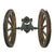 Original British Early 19th Century Bronze 1-Pounder Falconet Cannon with War Department Marked Iron Carriage and Wood Spoked Wheels Original Items