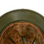Original German WWII M40 Refurbished Chicken Wire Half Basket Normandy Camouflage SS Helmet - Stamped EF66 Original Items