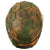 Original German WWII M40 Refurbished Rare Island Pattern Camouflage Chicken Wire Half Basket Helmet - Stamped EF64 Original Items