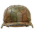 Original German WWII M40 Refurbished SS Battle of Kharkov Chicken Wire Half Basket Camouflage Helmet - Stamped EF64 Original Items