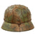 Original German WWII M40 Refurbished SS Battle of Kharkov Chicken Wire Half Basket Camouflage Helmet - Stamped EF64 Original Items