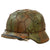 Original German WWII M40 Refurbished SS Battle of Kharkov Chicken Wire Half Basket Camouflage Helmet - Stamped EF64 Original Items