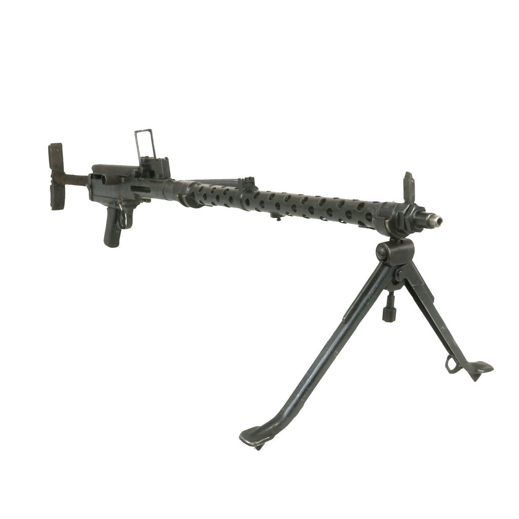 Original German WWII MG 13 Display Light Machine Gun with Bipod and Magazine - Maschinengewehr 13 Original Items