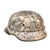 Original German WWII M40 Refurbished Chicken Wire Half Basket Winter Normandy Camouflage SS Helmet - Stamped EF64 Original Items