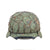 Original German WWII M40 Refurbished Battle of Kursk SS Sawdust Textured Camouflage Helmet - Stamped SE66 Original Items