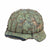 Original German WWII M40 Refurbished Battle of Kursk SS Sawdust Textured Camouflage Helmet - Stamped SE66 Original Items