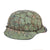 Original German WWII M40 Refurbished Battle of Kursk SS Sawdust Textured Camouflage Helmet - Stamped SE66 Original Items