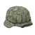 Original German WWII M40 Refurbished Battle of Kursk SS Sawdust Textured Camouflage Helmet - Stamped SE66 Original Items