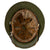 Original German WWII M40 Refurbished Battle of Kursk SS "Watermelon" Camouflage Helmet - Stamped EF66 Original Items