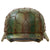Original German WWII M40 Refurbished SS Battle of Kharkov Chicken Wire Striped Camouflage Helmet - Stamped EF66 Original Items