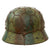 Original German WWII M40 Refurbished SS Battle of Kharkov Chicken Wire Striped Camouflage Helmet - Stamped EF66 Original Items