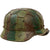 Original German WWII M40 Refurbished SS Battle of Kharkov Chicken Wire Striped Camouflage Helmet - Stamped EF66 Original Items