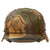 Original German WWII M40 Refurbished Battle of Kursk Splinter Camouflage Chicken Wire Helmet - Stamped EF66 Original Items